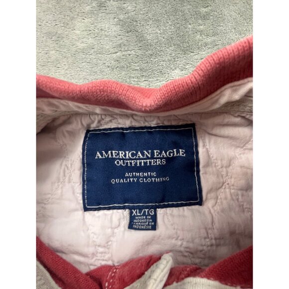 American Eagle Outfitters Mens XL Red Polo Shirt Casual Embroidered Number 8 - Picture 3 of 8